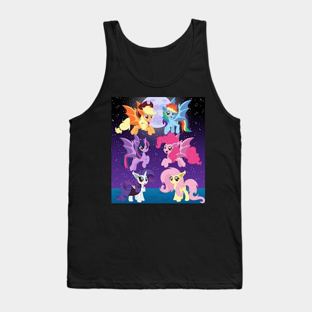 Mane 6 bat ponies scene Tank Top by CloudyGlow